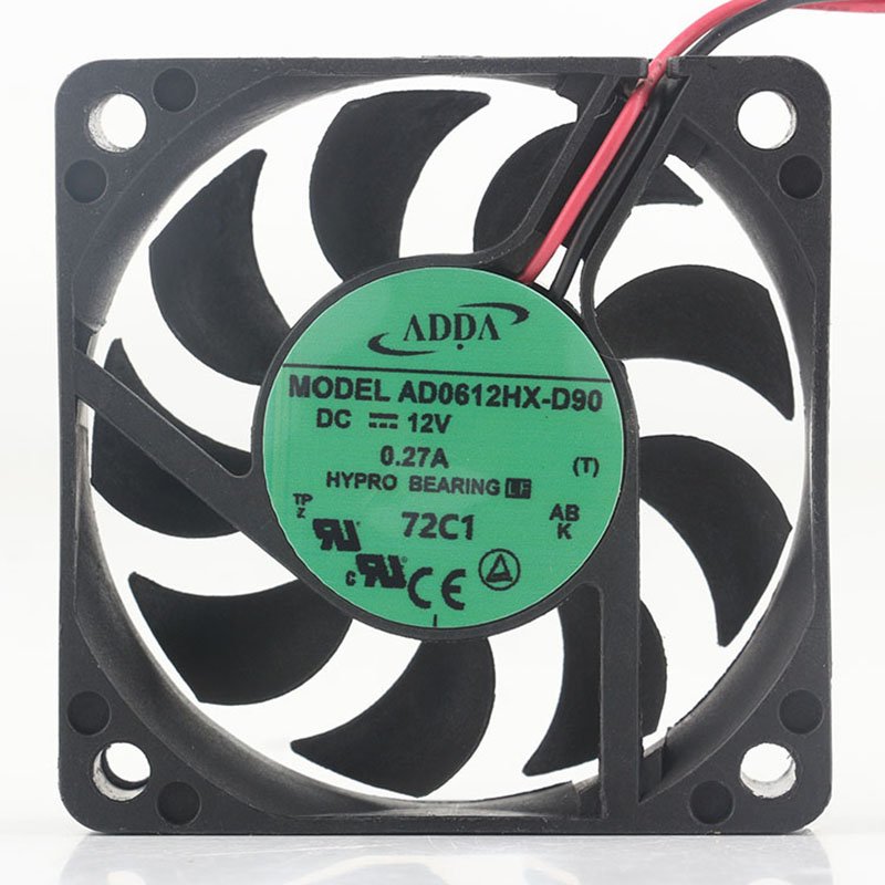 Original Binding ADDA 12V 24VDC12V 0.27A EC AC 60*60*15MM CM 6015 2-wire Chassis Silent Fan AD0612HX-D90 Cooling Fan